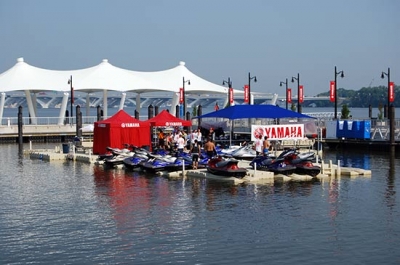 EZ Docks set up for test rides 
