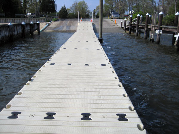 A commercial boat ramp