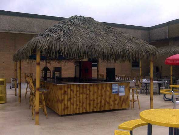 large outdoor Tiki kit with seating