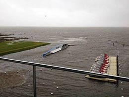 picture of EZ Docks after Hurricane Sandy