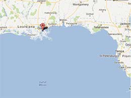 map of Gulf Coast area